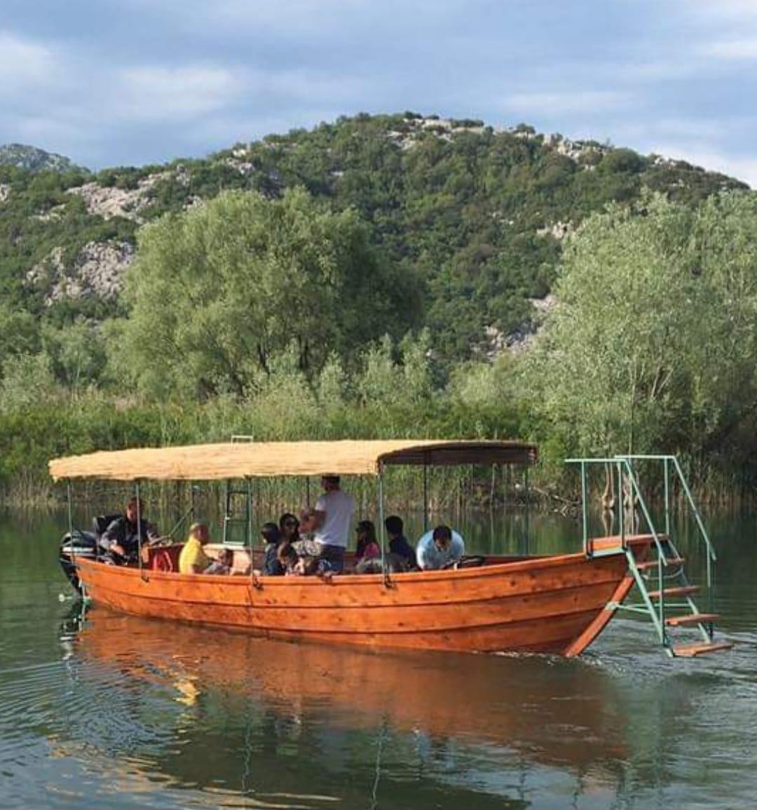 Wooden boat on Lake Skadar